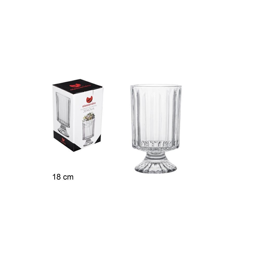VASO DI VETRO GENOVA 18 CM